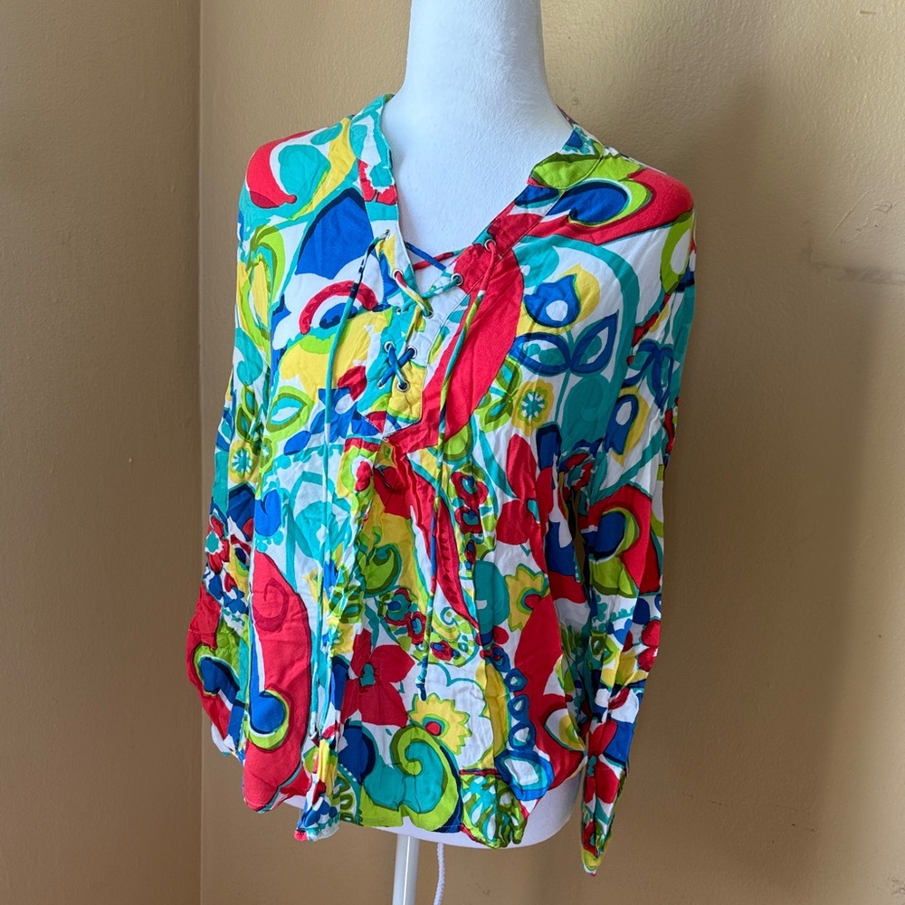 Ruby Rd. Multicolor Floral Blouse